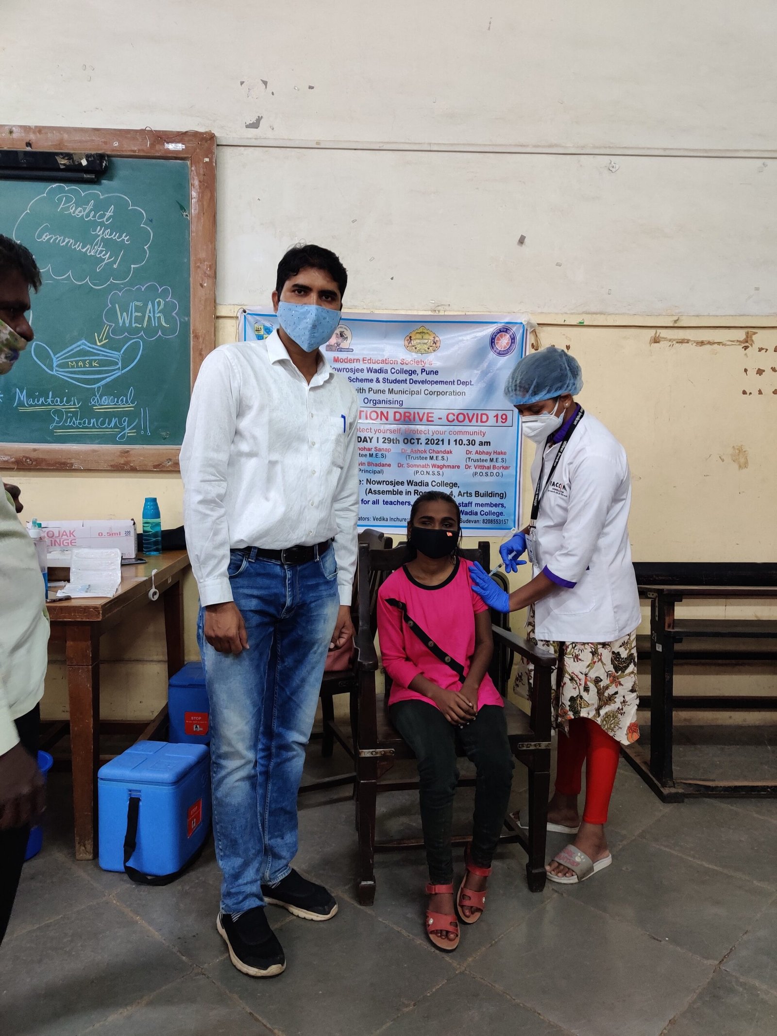 Vaccination Drive for Visually impaired Students